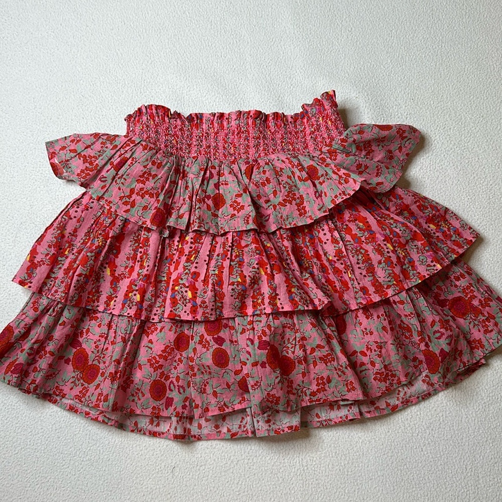 Roller Rabbit Pink Floral Siggy Mini Skirt